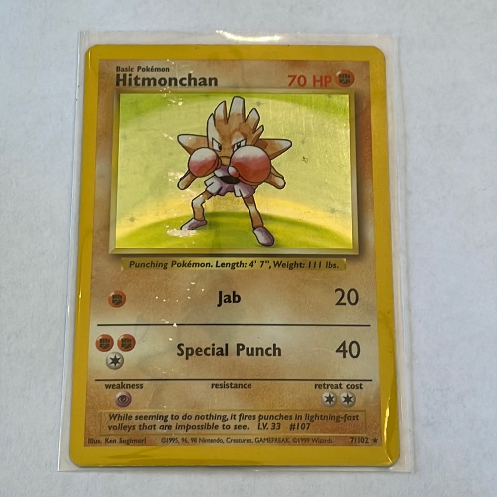 Hitmonchan #7 Pokemon Base Set